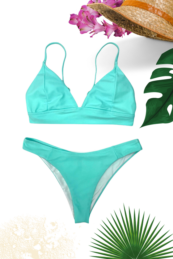 BIKINI LIGHT GREEN HIGH CUT