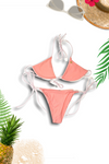 NUDE BIKINI HALTER TRIANGLE SIDE DRAWSTRING