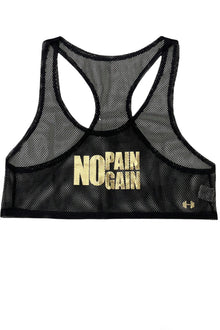  CLEAR BLACK/ GOLD ATHLETIC SPORTS CROP TOP
