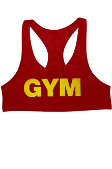  RED/YELLOW ATHLETIC SPORTS CROP TOP
