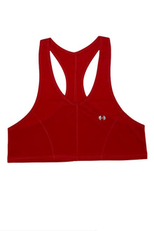  RED/ SILVER ATHLETIC SPORTS CROP TOP