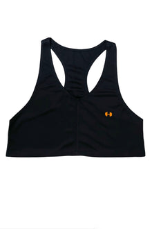  BLACK/ ORANGE ATHLETIC SPORTS CROP TOP