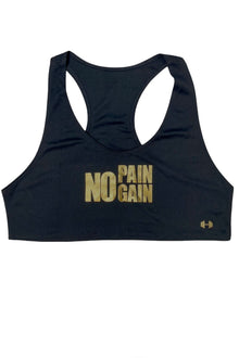  BLACK/ GOLD ATHLETIC SPORTS CROP TOP