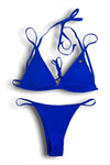 TRIANGLE THONG DOUBLE TIE SWIMSIUT