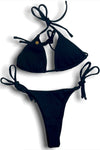 SWIMWEAR TWO BLACK CHANEL HALTER