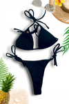 SWIMWEAR TWO BLACK CHANEL HALTER